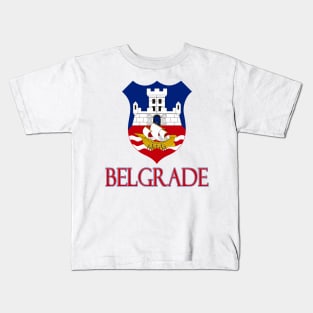 Belgrade, Serbia  - Coat of Arms Design Kids T-Shirt